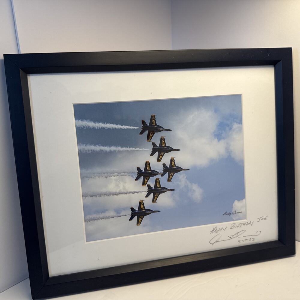 Andy Corrao Signed Blue Angels Framed Photo Print Navy Veteran Photographer